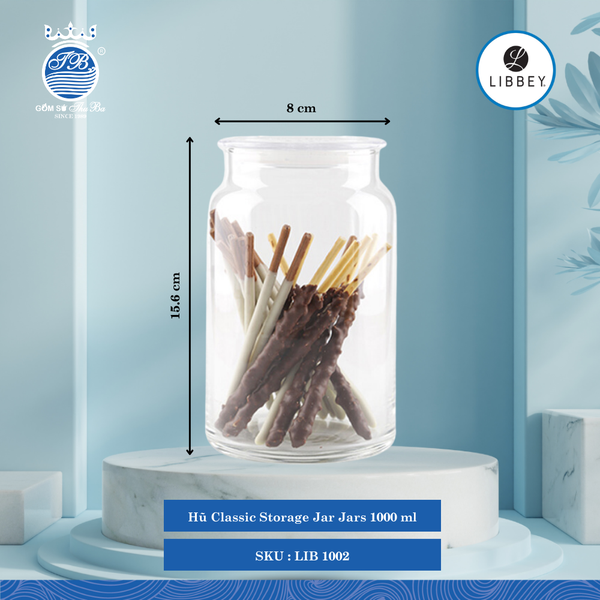 Hủ Classic Storage Jars Libbey Thủy Tinh (Nhiều Size)