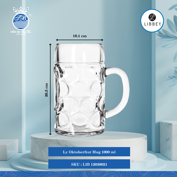 Ly Oktoberfest Mug Libbey Thủy Tinh (Nhiều Size)