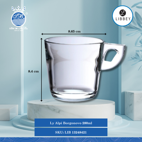 Ly Alpi Borgonovo Libbey Thủy Tinh (Nhiều Size) (Nhiều Size)