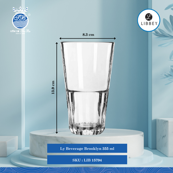 Ly Brooklyn Libbey Thủy Tinh (Nhiều Size)
