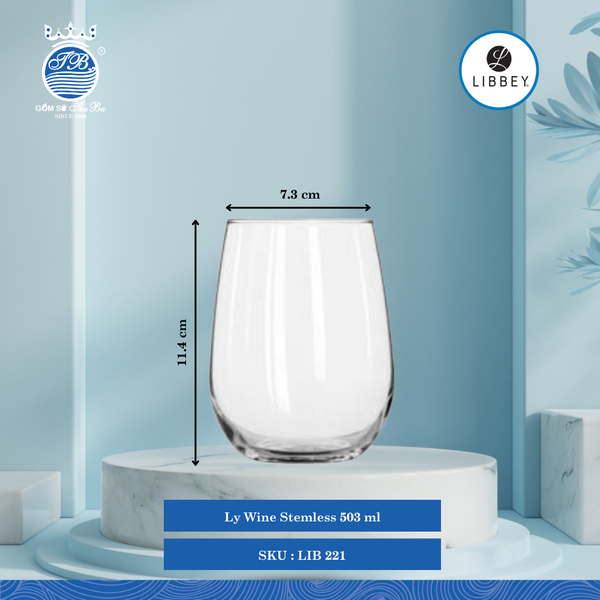 Ly Stemless Libbey Thủy Tinh (Nhiều Size)