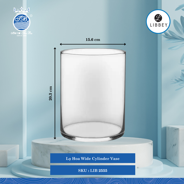 Lọ Hoa Vase Ø: 15.6cm Cao: 20.3cm 2 Cái/Thùng Libbey Thuỷ tinh US Flower Vase LIB 2555