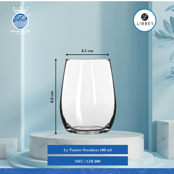 Ly Stemless Libbey Thủy Tinh (Nhiều Size)