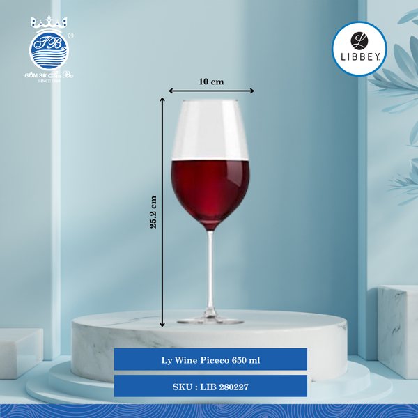 Ly Wine Piceno Libbey Thủy Tinh (Nhiều Size)