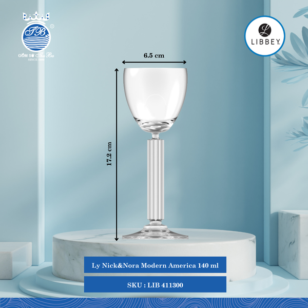 Ly Modern America Ø: 6.5cm 140ml Cao: 17.2cm 6 Cái/Thùng Libbey Thuỷ tinh EU Glassware LIB 411300