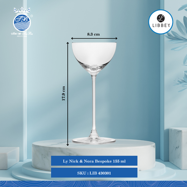 Ly Bespoke Ø: 8.3cm 155ml Cao: 17.9cm 6 Cái/Thùng Libbey Thuỷ tinh EU Glassware LIB 430301