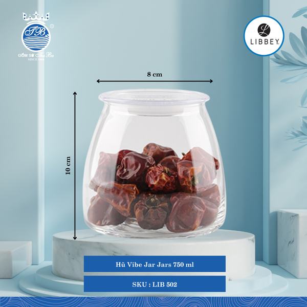 Hủ Vibe Jars Libbey Thủy Tinh (Nhiều Size)