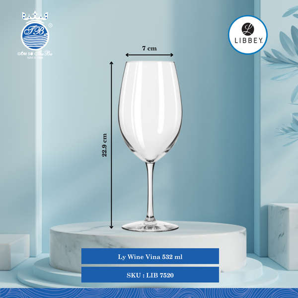 Ly Wine Vina Libbey Thủy Tinh (Nhiều Size)