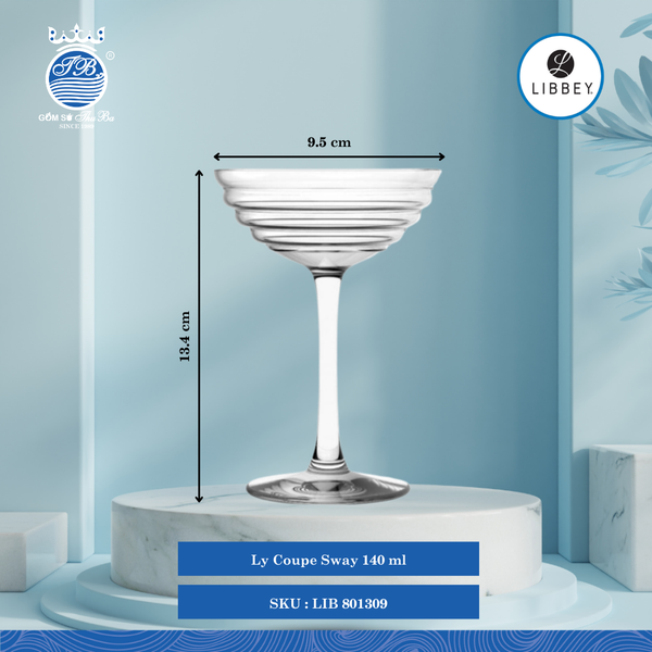 Ly Sway Ø: 9.5cm 140ml Cao: 13.4cm 12 Cái/Thùng Libbey Thuỷ tinh EU Glassware LIB 801309