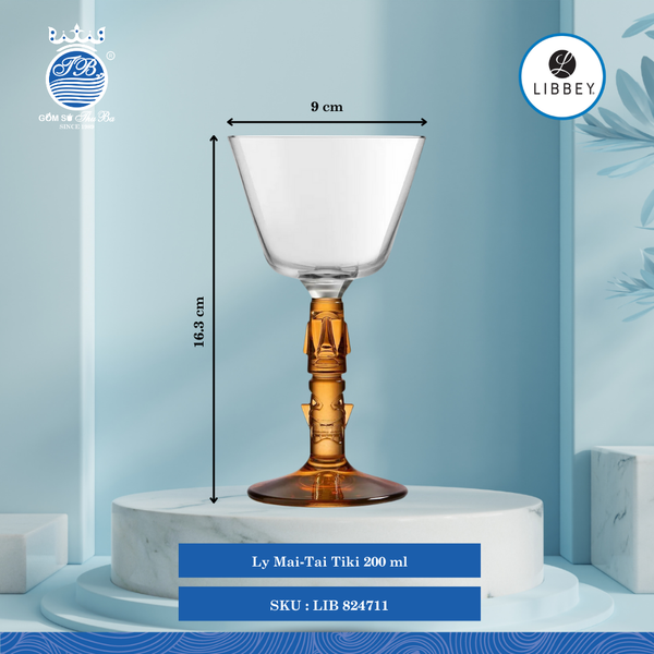 Ly Tiki Ø: 9cm 200ml Cao: 16.3cm 12 Cái/Thùng Libbey Thuỷ tinh EU Glassware LIB 824711