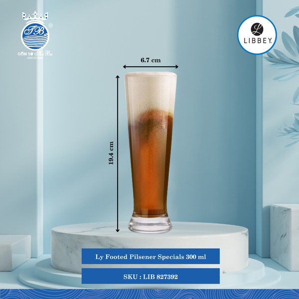 Ly Beer Specials Ø: 6.68cm 300ml Cao: 19.4cm 6 Cái/Thùng Libbey Thuỷ tinh EU Glassware LIB 827392