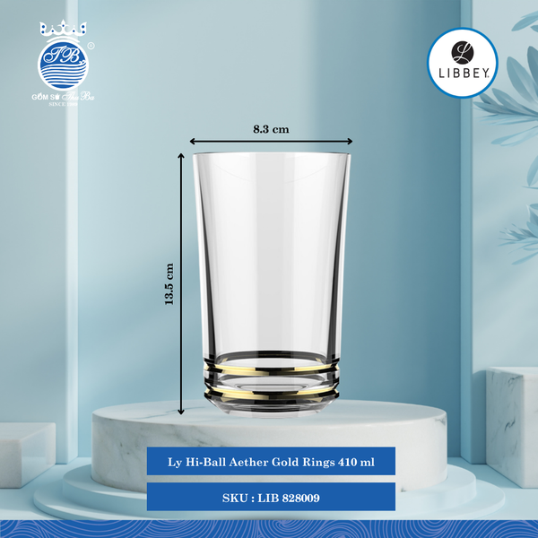 Ly Aether Gold Rings Libbey Thủy Tinh (Nhiều Size)