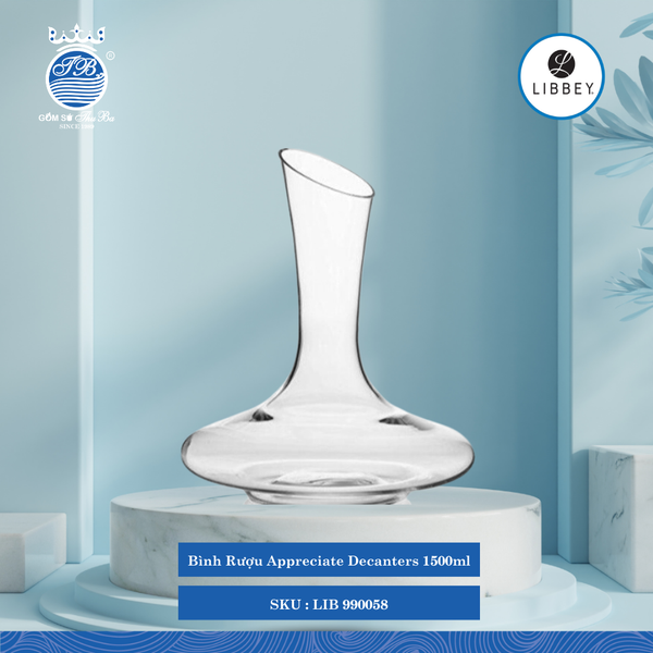 Bình Rượu Decanters 1,500ml 1 Cái/Thùng Libbey Thuỷ tinh EU Wine Bottle LIB 990058