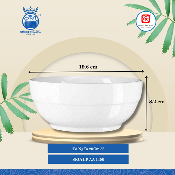Tô Ngấn Trắng (Nhiều Size) Long Phương Sứ