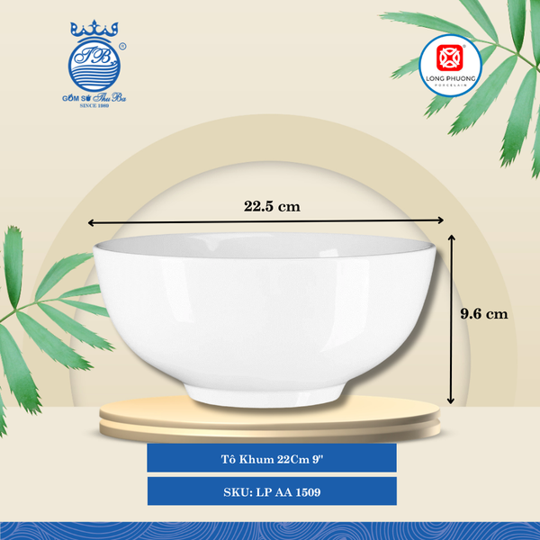 Tô Khum Trắng (Nhiều Size) Long Phương Sứ