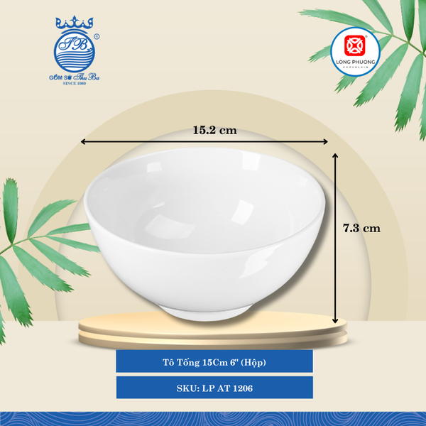 Tô Tống Trắng (Nhiều Size) Long Phương Sứ