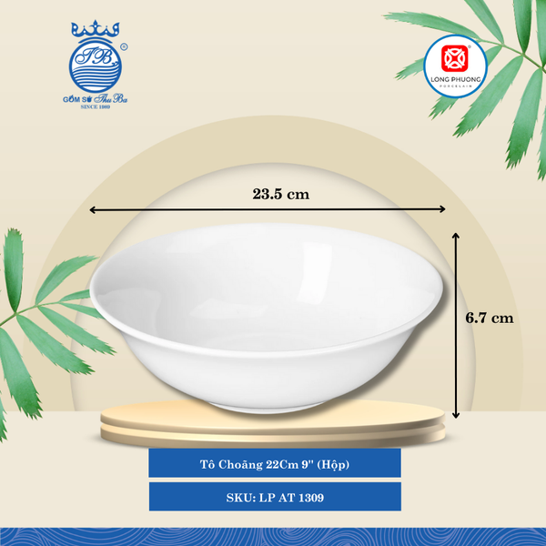 Tô Choãng Trắng (Nhiều Size) Long Phương Sứ