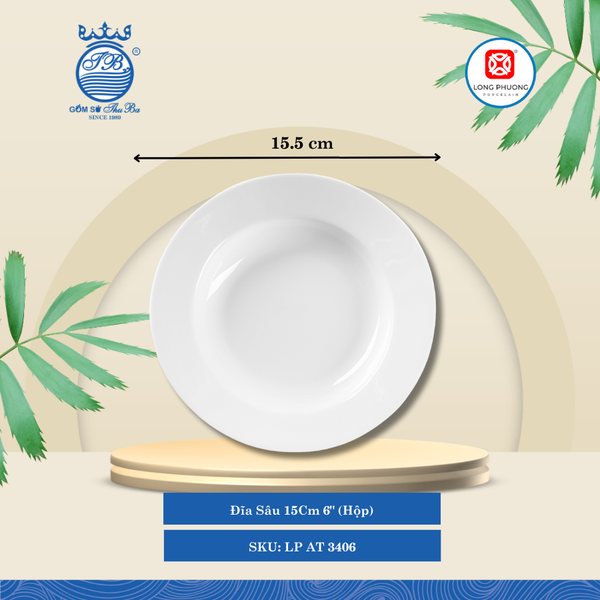 Dĩa Sâu Trắng (Nhiều Size) Long Phương Sứ