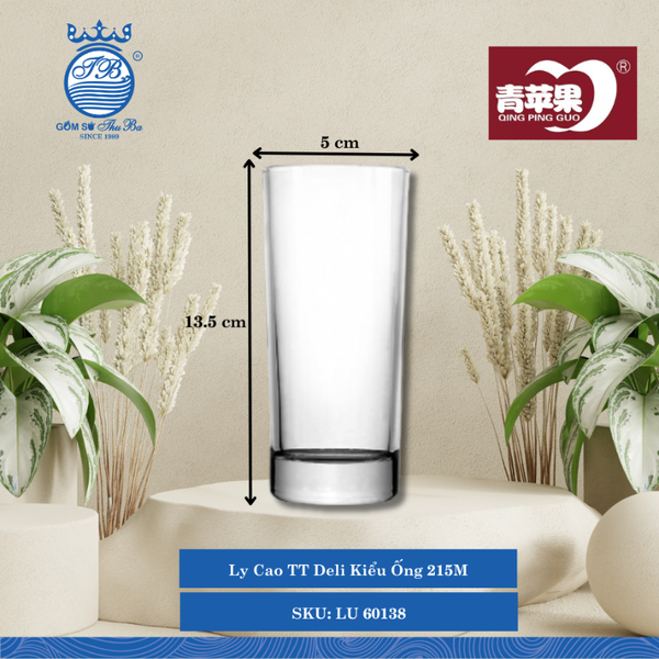 Ly Cao Kiểu Ống (Nhiều Size) DELI Thủy Tinh
