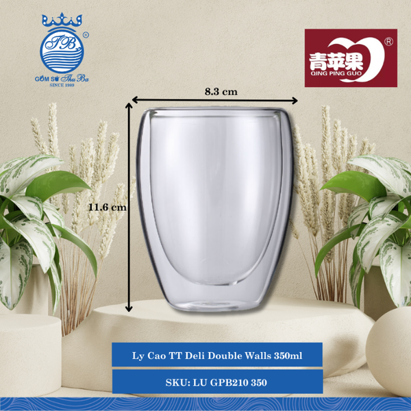 Ly Double Walls (Nhiều Size) DELI Thủy Tinh