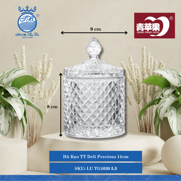 Hũ Kẹo TT Deli Precious 11cm Ø: 9cm Cao: 8cm 18 Cái/Thùng LU TG1030 5.5
