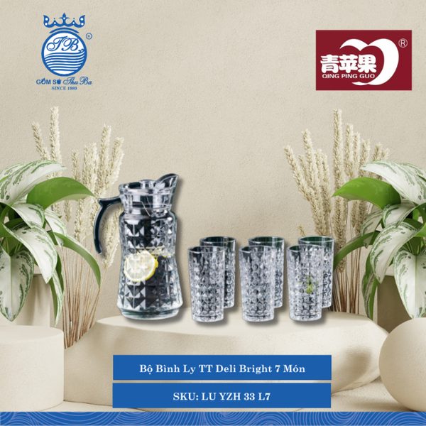 Bộ Bình Ly TT Deli Bright 7 Món 4 Bộ/Thùng LU YZH 33 L7