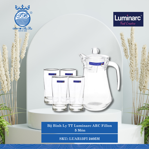Bộ Bình Ly TT Luminarc ARC Fillon 5 Món 4 Bộ/Thùng LUAR13FI 2405M