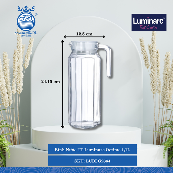Bình Nước Octime (Nhiều Size) Luminarc Thủy Tinh