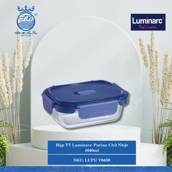 Hộp Putina Chữ Nhật (Nhiều Size) Luminarc Thủy Tinh
