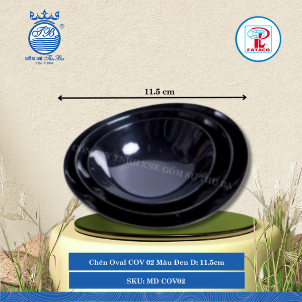 Chén Xoắn COV 00, COV 01, COV 02, COV 03, COV 04, COV 05 Bộ Màu Đen (Nhiều Size) Fataco Nhựa