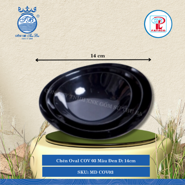 Chén Xoắn COV 00, COV 01, COV 02, COV 03, COV 04, COV 05 Bộ Màu Đen (Nhiều Size) Fataco Nhựa