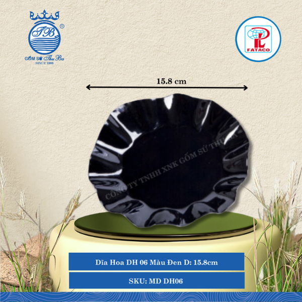 Dĩa DH 06, DH 07, DH 08, DH 09, DH 10 Bộ Màu Đen (Nhiều Size) Fataco Nhựa