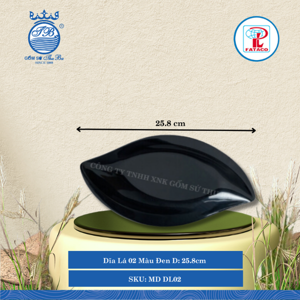 Dĩa Lá DL 00, DL 01, DL 02, DL 03, DL 04 Bộ Màu Đen (Nhiều Size) Fataco Nhựa
