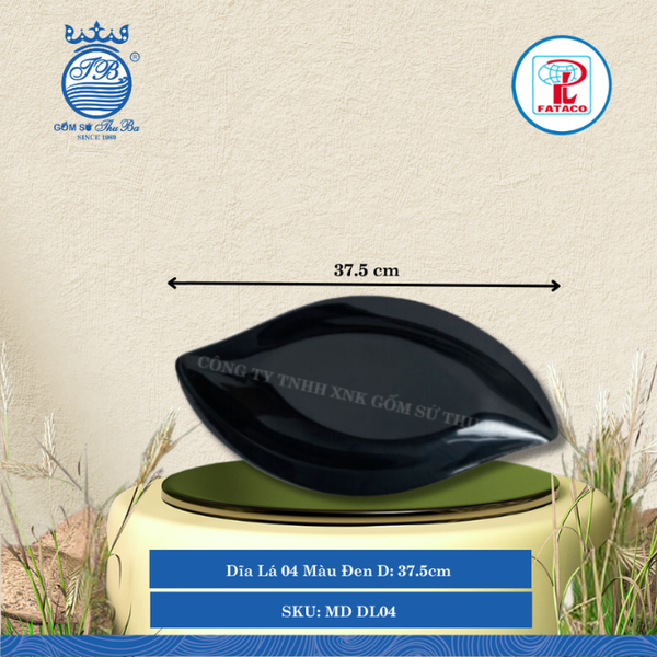 Dĩa Lá DL 00, DL 01, DL 02, DL 03, DL 04 Bộ Màu Đen (Nhiều Size) Fataco Nhựa