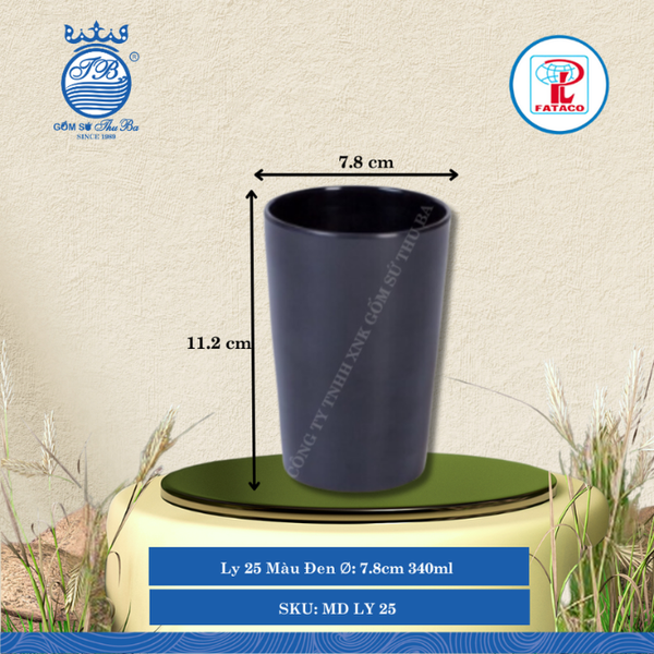 Ly LY 10, LY 25 Bộ Màu Đen (Nhiều Size) Fataco Nhựa