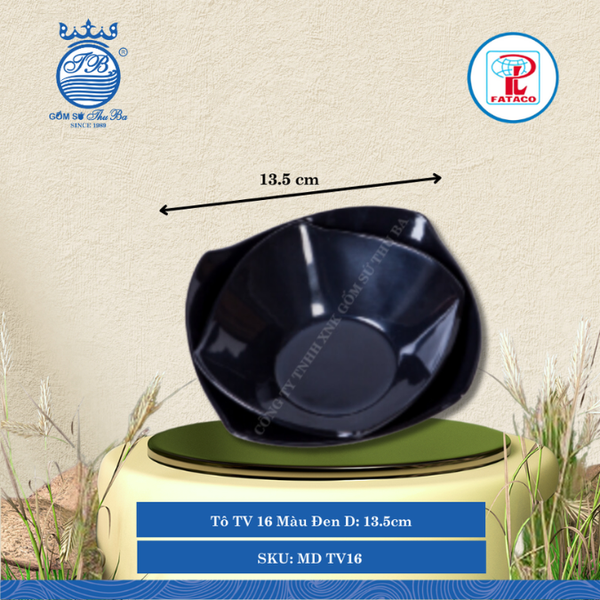 TÔ TV 16, TV 17, TV 18 Bộ Màu Đen (Nhiều Size) Fataco Nhựa