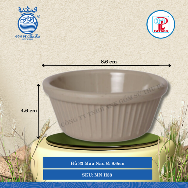 Hủ HU 32, HU 33, HU 34 Bộ Màu Nâu (Nhiều Size) Fataco Nhựa