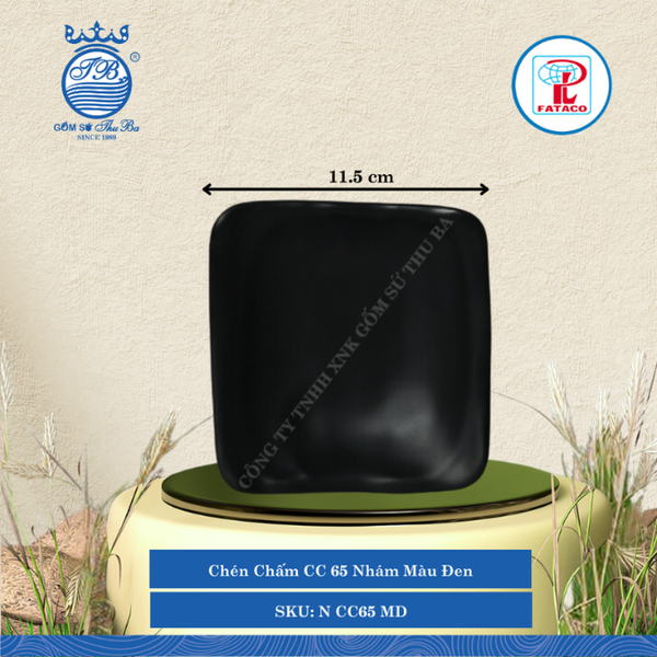 Chén Chấm CC 65N, CC 66N, CC 67N Nhám Màu Đen (Nhiều Size) Fataco Nhựa