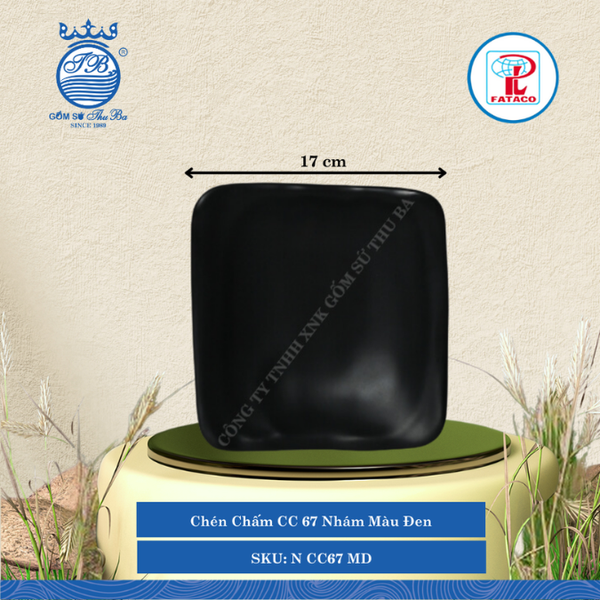 Chén Chấm CC 65N, CC 66N, CC 67N Nhám Màu Đen (Nhiều Size) Fataco Nhựa