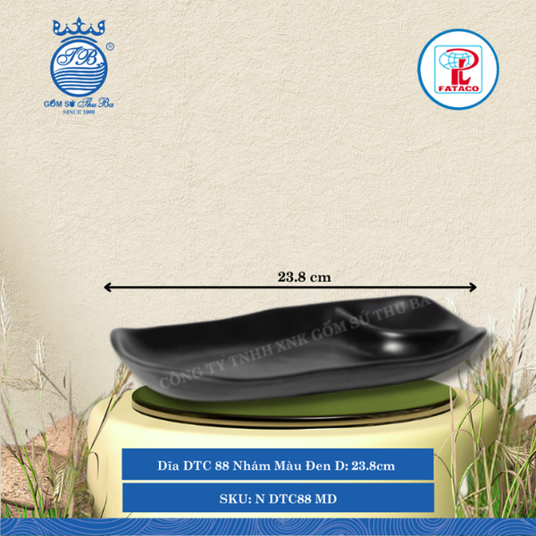 Dĩa DTC 86N, DTC 87N, DTC 88N Nhám Màu Đen (Nhiều Size) Fataco Nhựa