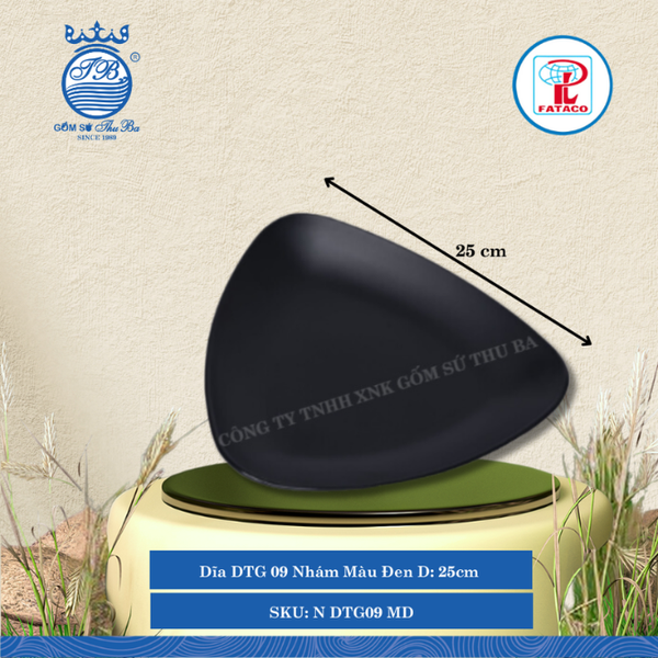 Dĩa DTG 07N, DTG 08N, DTG 09N Nhám Màu Đen (Nhiều Size) Fataco Nhựa