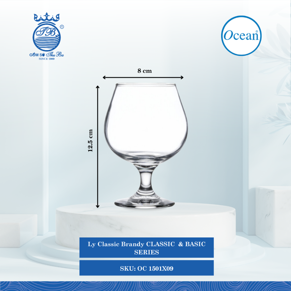 Ly Classic Brandy Ocean Thủy Tinh