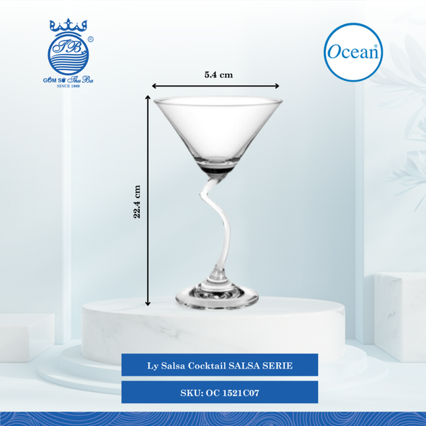 Ly Salsa Cocktail 210ml. Ø: 11cm Ø:Đáy: 7.3cm Ø:M 11cm 210ml Cao: 17cm 48 Cái/Thùng 6 Cái/Hộp Ocean Thủy Tinh OC 1521C07