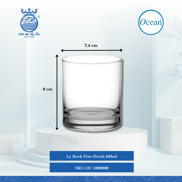 Ly Rock Fine Drink Ocean Thủy Tinh