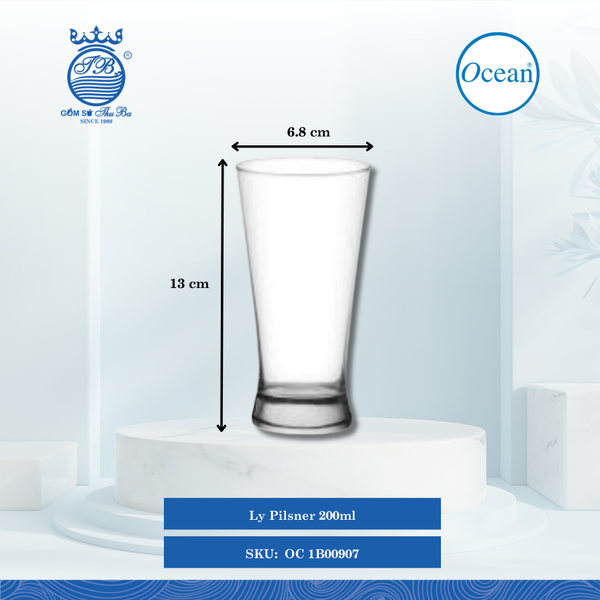 Ly Pilsner Ocean Thủy Tinh