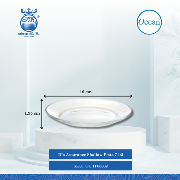 Dĩa Assurance Ocean Thủy Tinh