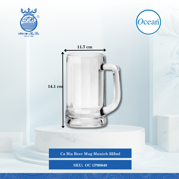Ca Bia Beer Mug Ocean Thủy Tinh