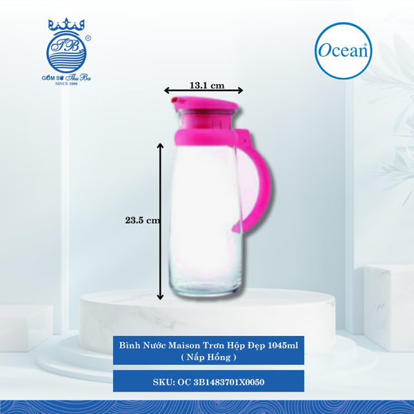 Bình Nước Maison Trơn Hộp Đẹp Ocean Thủy Tinh