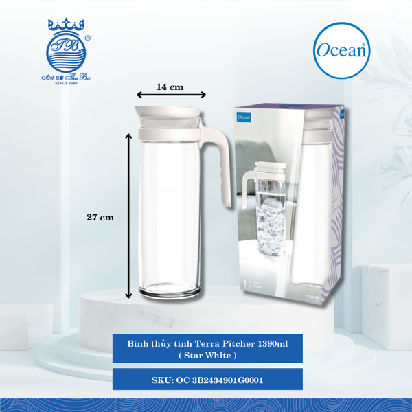 Bình Terra Pitcher Hộp Đẹp Ocean Thủy Tinh