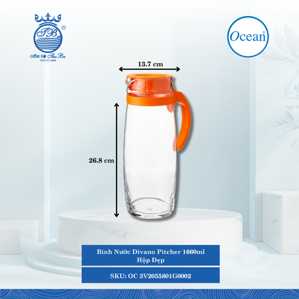 Bình Nước Divano Pitcher Hộp Đẹp Ocean Thủy Tinh